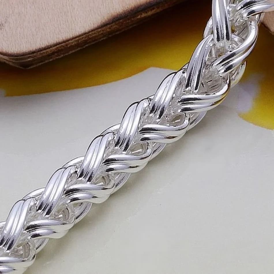 925 Silver Modern England Bracelet with 6mm Zirconia